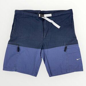 Vintage 90s Nike Mens Baggy Colorblock Belted Cargo Shorts Athletic Streetwear
